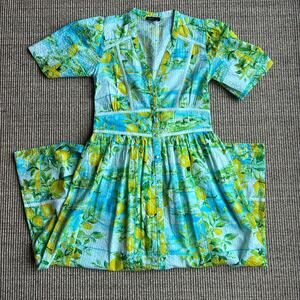 Nobody's Child Women's Floral Sundress Size 6 Green/Yellow/Blue
